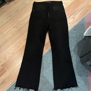Just Black Denim flare crop distressed jeans